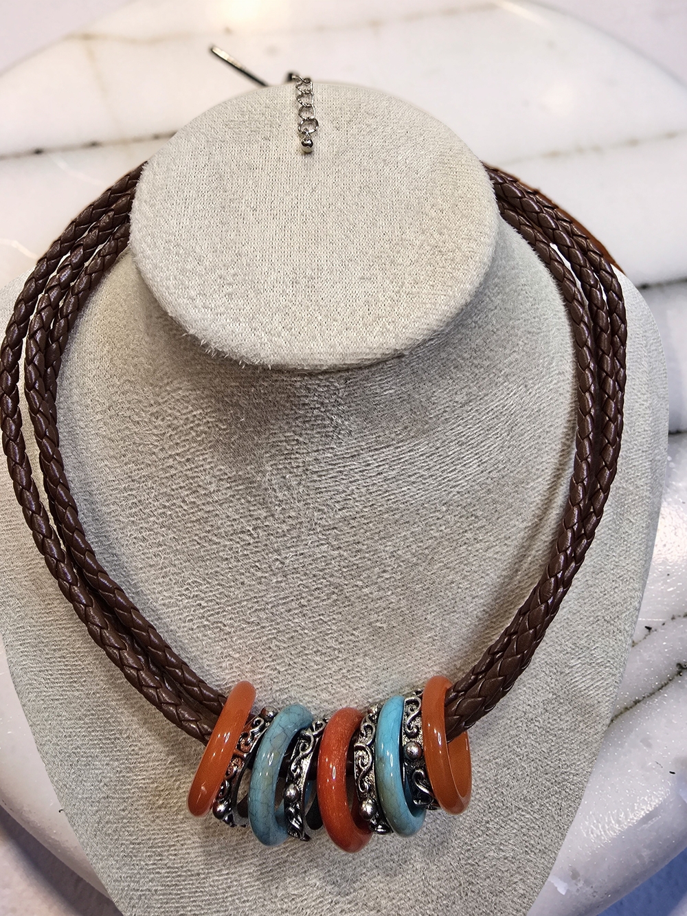 Boho Multi-Strand Braided Choker Necklace
